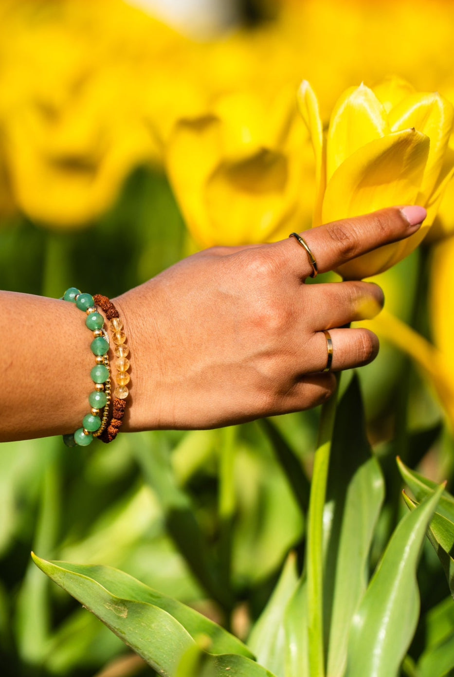 Opportunity Activated Green Aventurine (Faceted) Healing Bracelet - Gold Filled