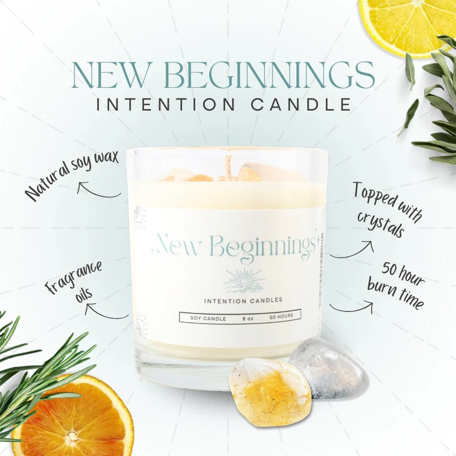 New Beginnings Intention Candle