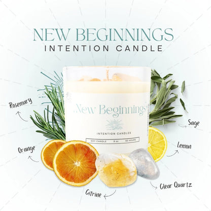 New Beginnings Intention Candle